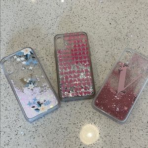 Glitter case bundle for iPhone X or XS.